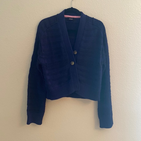 Me+EM Raised Stripe Cotton Cardigan - Picture 2 of 7